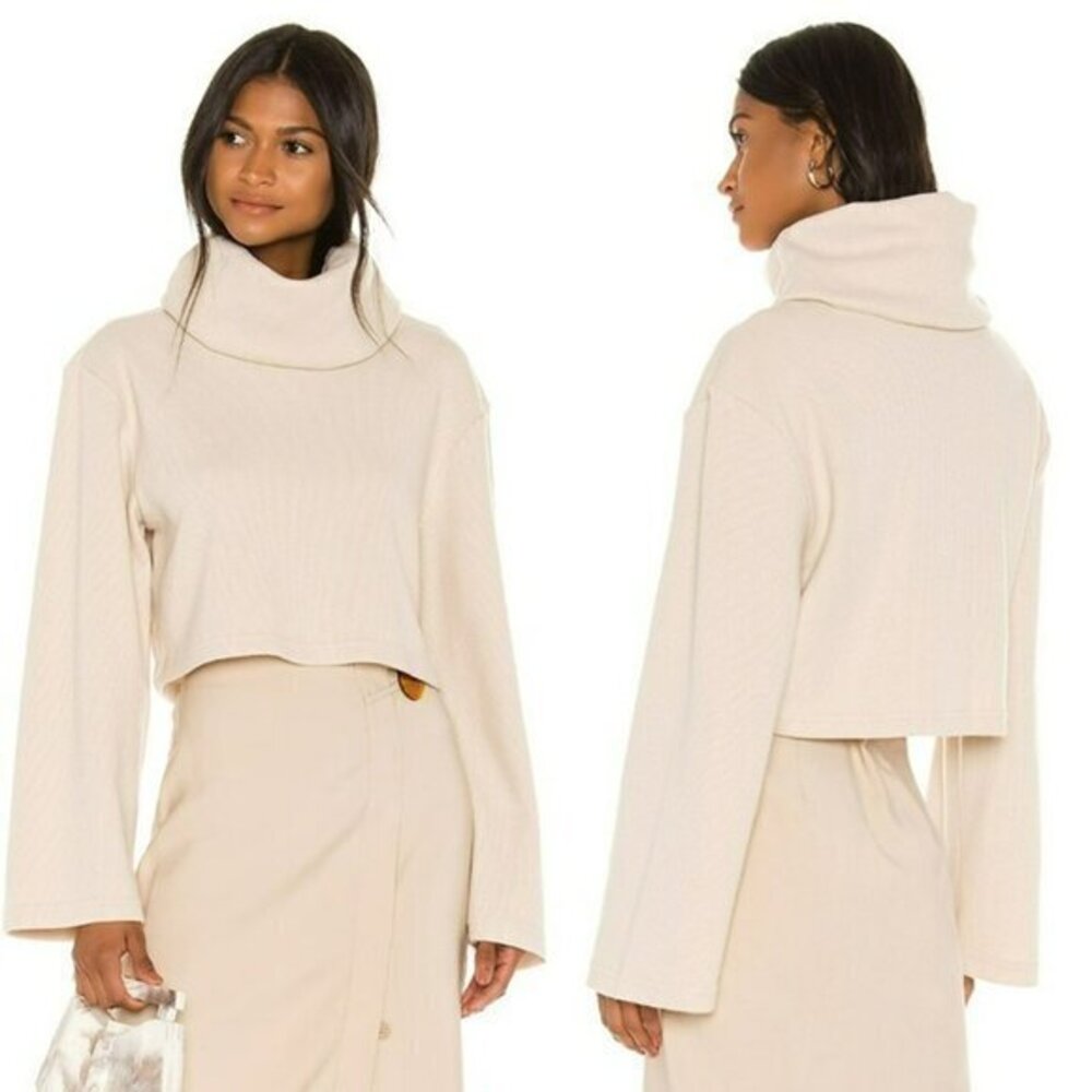 L'Academie The Clara Crop Top - Cream